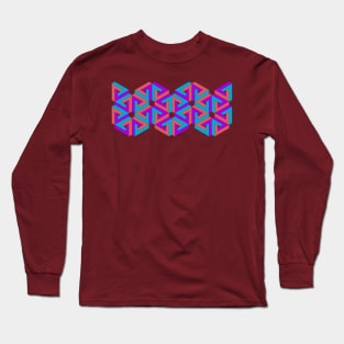 Optical Illusion Triangles Long Sleeve T-Shirt